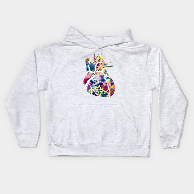 Funfetti Heart (White) Kids Hoodie by ayemfid